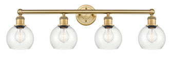 Edison Four Light Bath Vanity in Brushed Brass (405|616-4W-BB-G122-6)