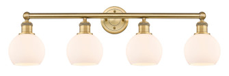 Edison Four Light Bath Vanity in Brushed Brass (405|616-4W-BB-G121-6)