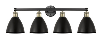 Edison Four Light Bath Vanity in Black Antique Brass (405|616-4W-BAB-MBD-75-BK)