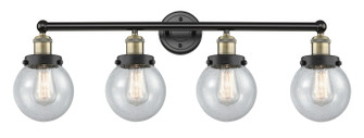 Edison Four Light Bath Vanity in Black Antique Brass (405|616-4W-BAB-G204-6)