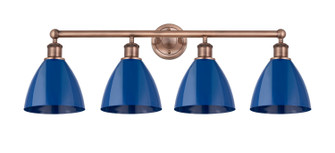 Downtown Urban Four Light Bath Vanity in Antique Copper (405|616-4W-AC-MBD-75-BL)