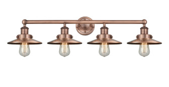 Downtown Urban Four Light Bath Vanity in Antique Copper (405|616-4W-AC-M3-AC)