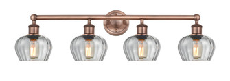 Edison Four Light Bath Vanity in Antique Copper (405|616-4W-AC-G92)