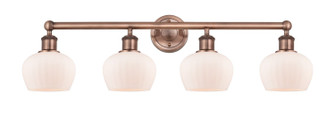 Edison Four Light Bath Vanity in Antique Copper (405|616-4W-AC-G91)