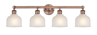 Edison Four Light Bath Vanity in Antique Copper (405|616-4W-AC-G411)