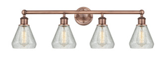 Edison Four Light Bath Vanity in Antique Copper (405|616-4W-AC-G275)