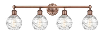 Edison Four Light Bath Vanity in Antique Copper (405|616-4W-AC-G1213-6)