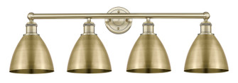 Edison Four Light Bath Vanity in Antique Brass (405|616-4W-AB-MBD-75-AB)