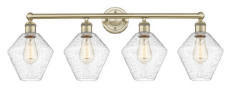 Downtown Urban Four Light Bath Vanity in Antique Brass (405|616-4W-AB-G654-8)