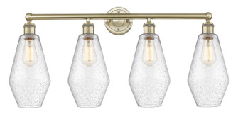 Edison Four Light Bath Vanity in Antique Brass (405|616-4W-AB-G654-7)