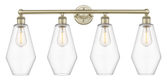 Edison Four Light Bath Vanity in Antique Brass (405|616-4W-AB-G652-7)