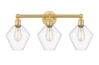 Edison Three Light Bath Vanity in Satin Gold (405|616-3W-SG-G652-8)