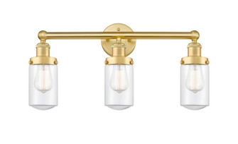 Edison Three Light Bath Vanity in Satin Gold (405|616-3W-SG-G312)