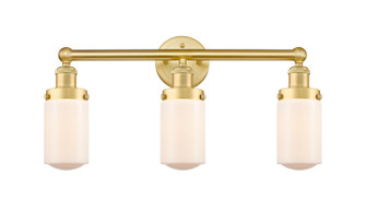 Edison Three Light Bath Vanity in Satin Gold (405|616-3W-SG-G311)