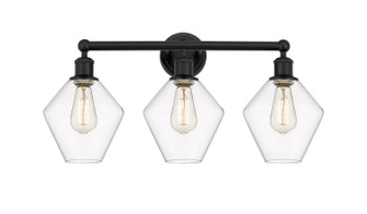 Edison Three Light Bath Vanity in Matte Black (405|616-3W-BK-G652-8)