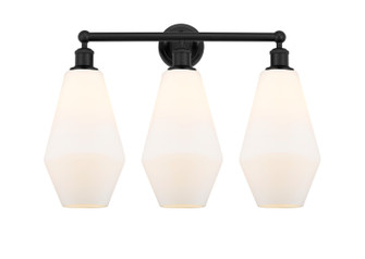 Edison Three Light Bath Vanity in Matte Black (405|616-3W-BK-G651-7)