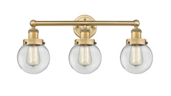 Edison Three Light Bath Vanity in Brushed Brass (405|616-3W-BB-G202-6)