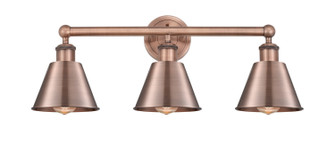 Edison Three Light Bath Vanity in Antique Copper (405|616-3W-AC-M8-AC)