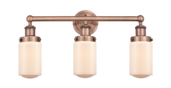 Edison Three Light Bath Vanity in Antique Copper (405|616-3W-AC-G311)