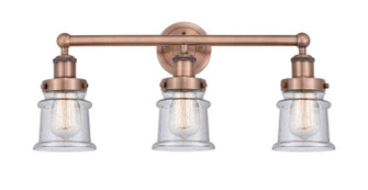Edison Three Light Bath Vanity in Antique Copper (405|616-3W-AC-G184S)