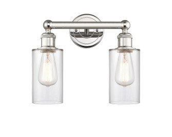 Edison Two Light Bath Vanity in Polished Nickel (405|616-2W-PN-G802)