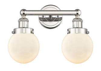 Edison Two Light Bath Vanity in Polished Nickel (405|616-2W-PN-G201-6)