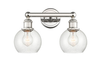 Edison Two Light Bath Vanity in Polished Nickel (405|616-2W-PN-G124-6)