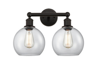 Edison Two Light Bath Vanity in Oil Rubbed Bronze (405|616-2W-OB-G122-8)