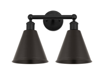 Edison Two Light Bath Vanity in Matte Black (405|616-2W-BK-MBC-8-BK)