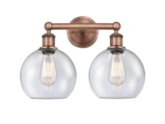 Edison Two Light Bath Vanity in Antique Copper (405|616-2W-AC-G124-8)