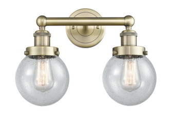 Edison Two Light Bath Vanity in Antique Brass (405|616-2W-AB-G204-6)