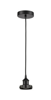 Edison One Light Pendant in Matte Black (405|616-1PH-BK)