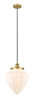 Downtown Urban One Light Pendant in Brushed Brass (405|616-1PH-BB-G661-12)