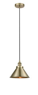 Downtown Urban One Light Pendant in Antique Brass (405|616-1PH-AB-M10-AB)