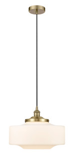Downtown Urban One Light Pendant in Antique Brass (405|616-1PH-AB-G691-16)