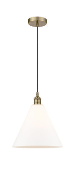 Downtown Urban One Light Pendant in Antique Brass (405|616-1P-AB-GBC-121)