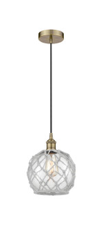 Downtown Urban One Light Pendant in Antique Brass (405|616-1P-AB-G122-8RW)