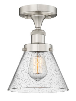 Edison One Light Semi-Flush Mount in Brushed Brass (405|616-1F-BB-G44)