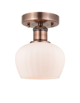 Edison One Light Semi-Flush Mount in Antique Copper (405|616-1F-AC-G91)