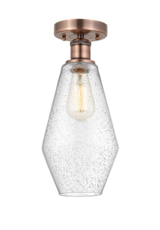 Edison One Light Semi-Flush Mount in Antique Copper (405|616-1F-AC-G654-7)