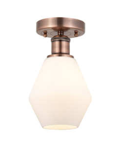 Edison One Light Semi-Flush Mount in Antique Copper (405|616-1F-AC-G651-6)