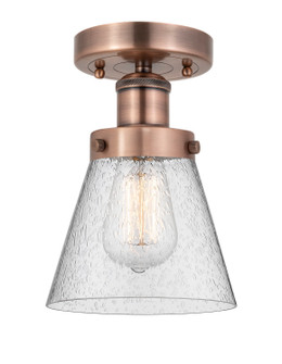 Edison One Light Semi-Flush Mount in Antique Copper (405|616-1F-AC-G64)