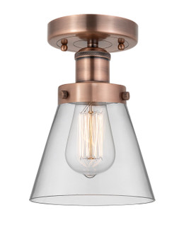 Edison One Light Semi-Flush Mount in Antique Copper (405|616-1F-AC-G62)