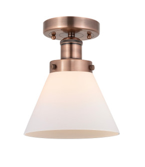 Edison One Light Semi-Flush Mount in Antique Copper (405|616-1F-AC-G41)