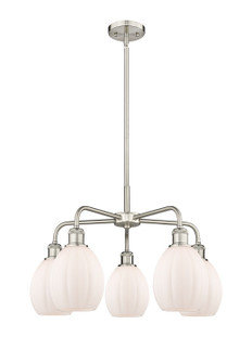 Downtown Urban Five Light Chandelier in Satin Nickel (405|516-5CR-SN-G81)