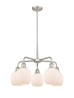 Ballston Five Light Chandelier in Satin Nickel (405|516-5CR-SN-G101)