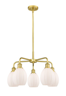 Downtown Urban Five Light Chandelier in Satin Gold (405|516-5CR-SG-G81)