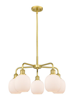 Ballston Five Light Chandelier in Satin Gold (405|516-5CR-SG-G101)
