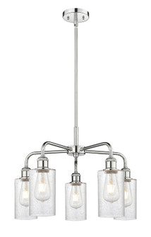 Downtown Urban Five Light Chandelier in Polished Chrome (405|516-5CR-PC-G804)