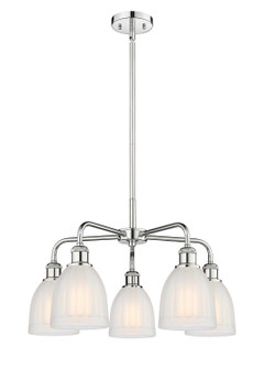 Downtown Urban Five Light Chandelier in Polished Chrome (405|516-5CR-PC-G441)